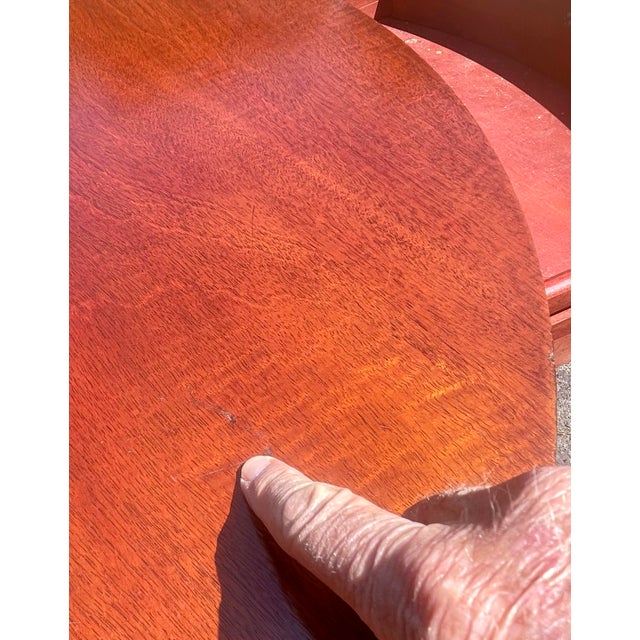 1950s Mersman 7494 Vintage Drum Pedestal Table For Sale - Image 12 of 16