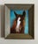 Original oil painting on canvas board, portrait of a horse. By artist Alexandra Brown, signed en verso. Features a brown...