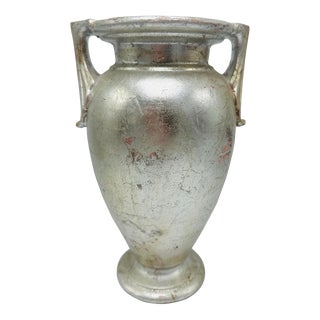 Vintage Silver Leaf Vase For Sale