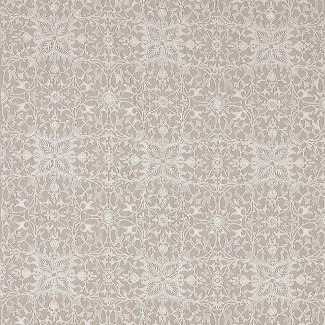 Morris & Co Pure Net Ceiling Embroidery Fabric in Flax For Sale