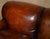 Metal 1 of 4 Hand Dyed Brown Leather Howards & Son Style Sofa Part of Suite For Sale - Image 7 of 18