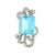 Mid-Century Modern Retro 14.00 Carat Aquamarine Diamond Platinum 14k Gold Brooch For Sale - Image 3 of 6