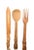Mid Century Tribal Hand Carved Wooden Serving Utensils- Set of 3 For Sale - Image 9 of 12