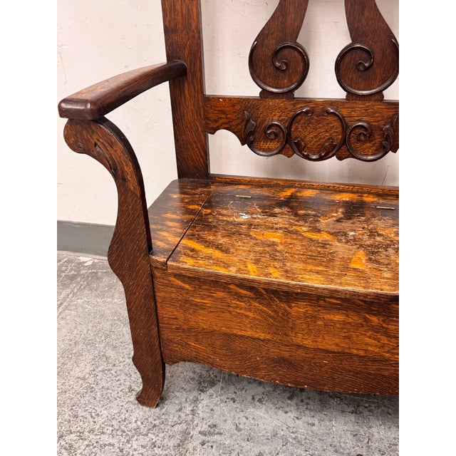 Brown Antique Wooden Entry Hall Storage Tree For Sale - Image 8 of 12