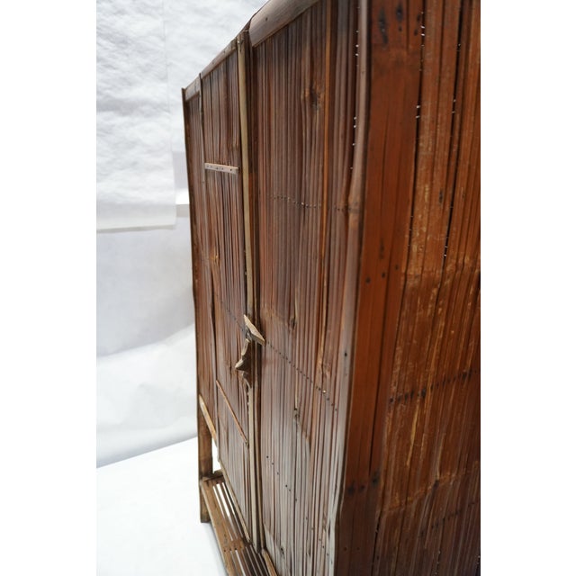Antique Split Bamboo Cabinet For Sale In Los Angeles - Image 6 of 16
