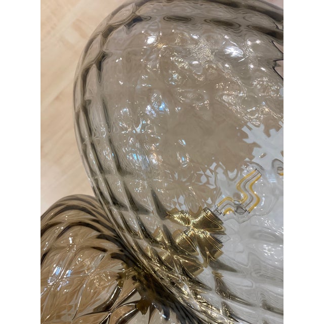 Brown Contemporary "Ballotton" Fumè and Grey Murano Glass Floor Lamp For Sale - Image 8 of 12