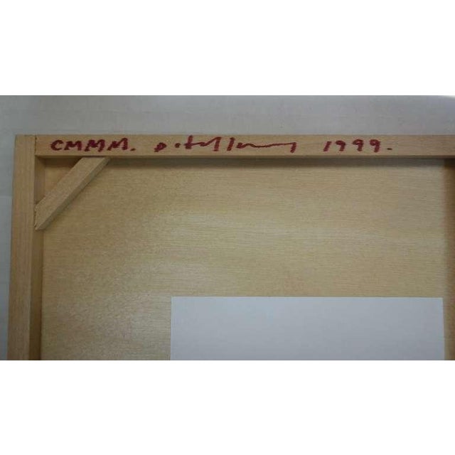 1990s Diti Almog, CMMM conceptual Minimialist painting For Sale - Image 5 of 6