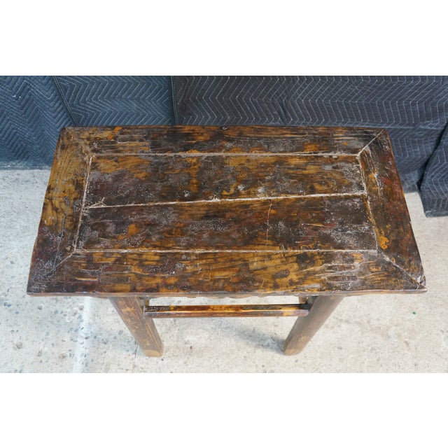 Wood Mid-20th Century Chinese Ming Style Elm Altar Wine Table Hall Console 35" For Sale - Image 7 of 18