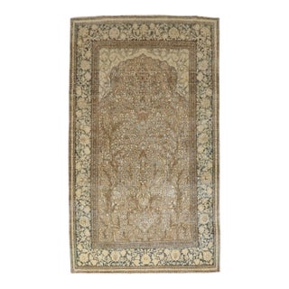 Antique Persian Isfahan Mihrab Prayer Carpet - 4'6" x 7'6" For Sale