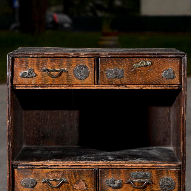 Antique Chinoiserie Secretaire in Wood For Sale - Image 11 of 18