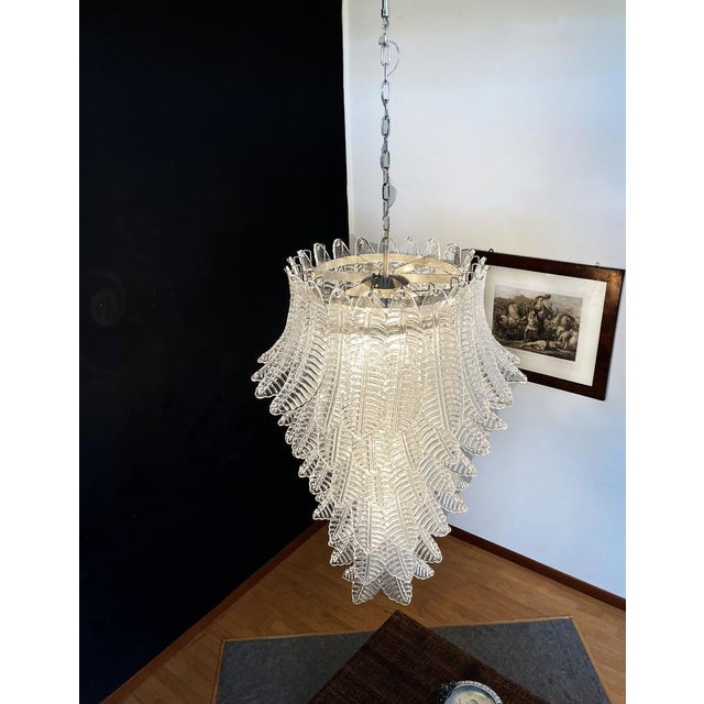 Large Italian Murano Felci Glass Spiral Chandelier, 1990s For Sale - Image 15 of 16