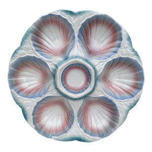 Majolica Oyster Plate Sarreguemines, Circa 1930