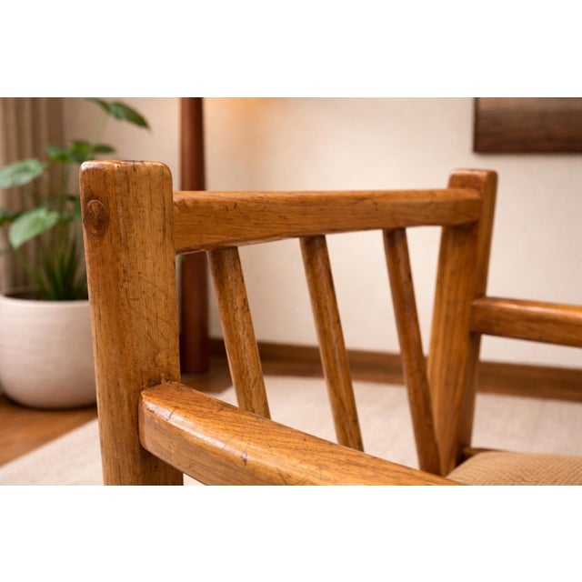 Mid-Century Modern 1960s Mid-Century Modern Lounge Chair With Original Upholstery & Casters For Sale - Image 3 of 9