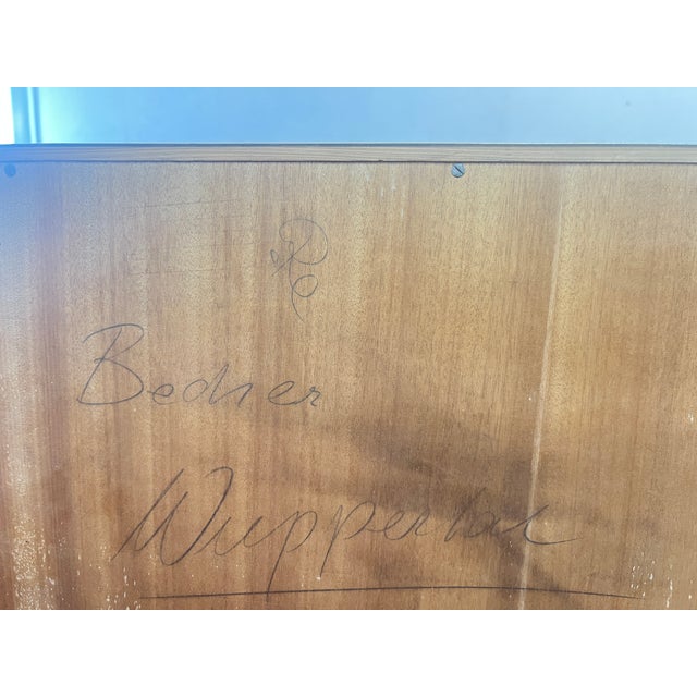 Vintage Tapered Bookcase with Brass Feet, 1950s For Sale - Image 4 of 9