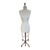 Vintage Dress Form, Rolling Metal Base, Wire Cage Skirt, "Rampage" For Sale