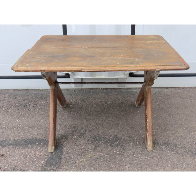 Country Rustic French x Based Table For Sale - Image 4 of 14