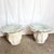 Vintage Boho Chic Pencil Reed Rattan Bell Flower Glass Top Side Tables - A Pair For Sale - Image 4 of 10