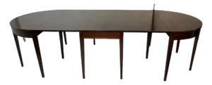 1940s Federal Solid Mahogany 3 Part Dining Table by Copenhaver's