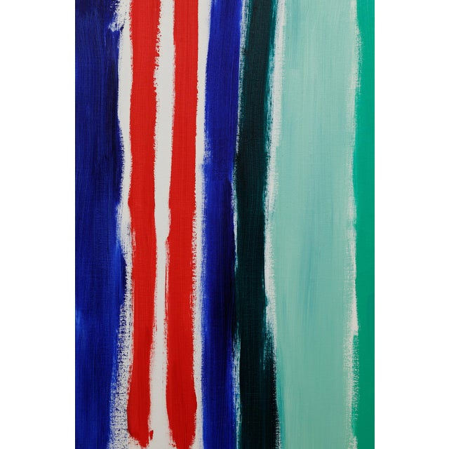 "The Rain Wakes Me Up Every Hour" Large Semi-Abstract Forest Painting by Simon Findlay For Sale - Image 16 of 18