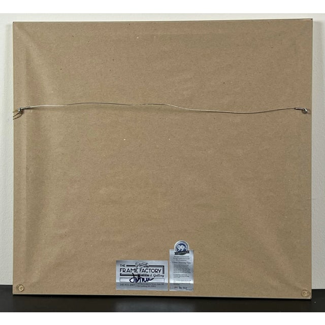 Mid-20th Century Print of Paris Riverfront, Framed For Sale In Washington DC - Image 6 of 6