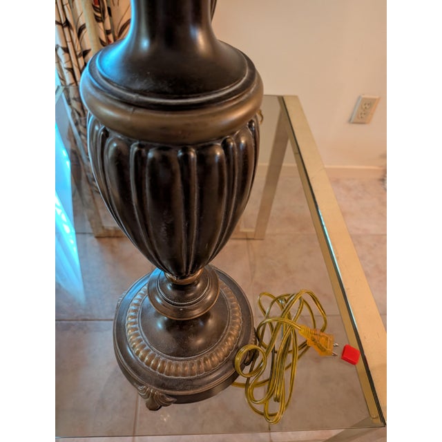 Vintage Stiffel Brass Table Lamps- A Pair For Sale - Image 9 of 11