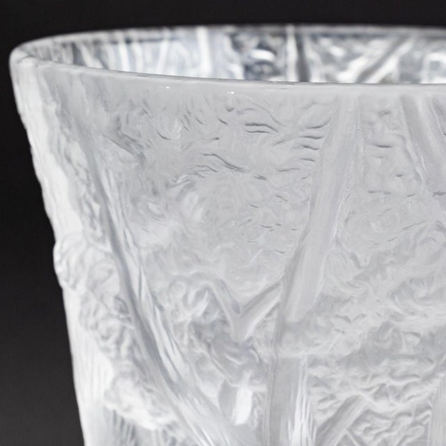 Bohemian Frosted Art Glass Forest Vase For Sale - Image 4 of 6