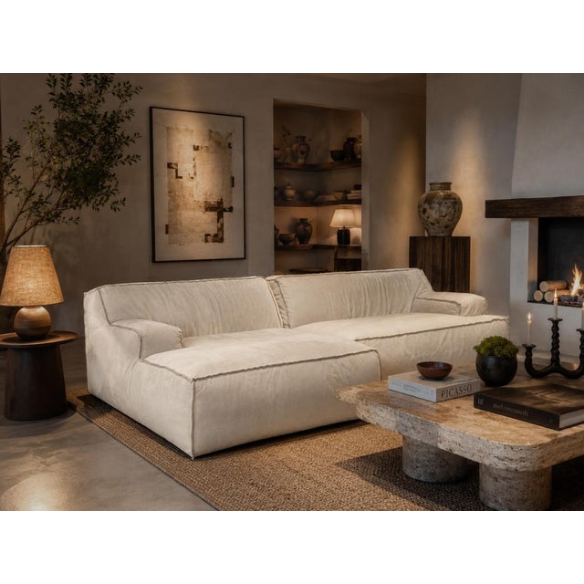 An exceptional contemporary Italian “Miami Soft” modular sofa designed by Paola Navone for Baxter, Italy. Featuring an...