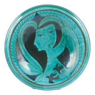 Stoneware Bowl with Stylised Figurative Motif by Anna-Lisa Thomson for Upsala Ekeby, 1960s For Sale