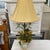 Vintage Metal Floral Toleware Lamp For Sale - Image 9 of 9