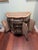 1990s Curved, Inlaid Wood, Stenciled Console Commode Table For Sale - Image 4 of 15
