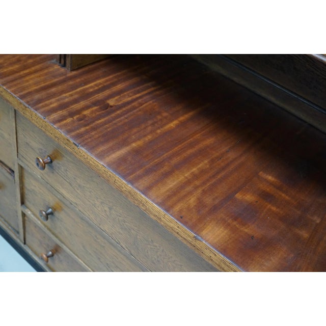 Brown Large Vintage Art Deco German Oak Chocolate Shop Cabinet, 1920s For Sale - Image 8 of 18