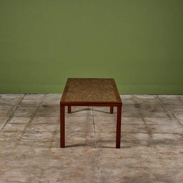 Gordon & Jane Martz Green Speckle Glazed Coin Tile Coffee Table For Sale - Image 10 of 15