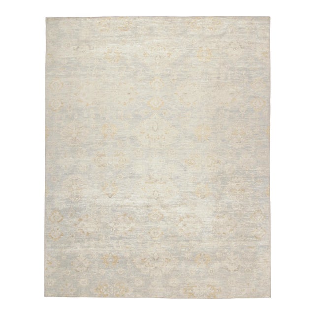Gray 2010s Rug & Kilim’s Antique Oushak Style Rug in Gray, Blue & Gold Patterns For Sale - Image 8 of 8