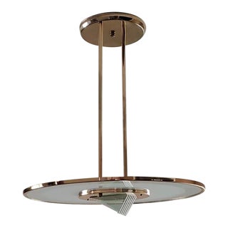 1990’s Modern Glass Disc Ceiling Light For Sale