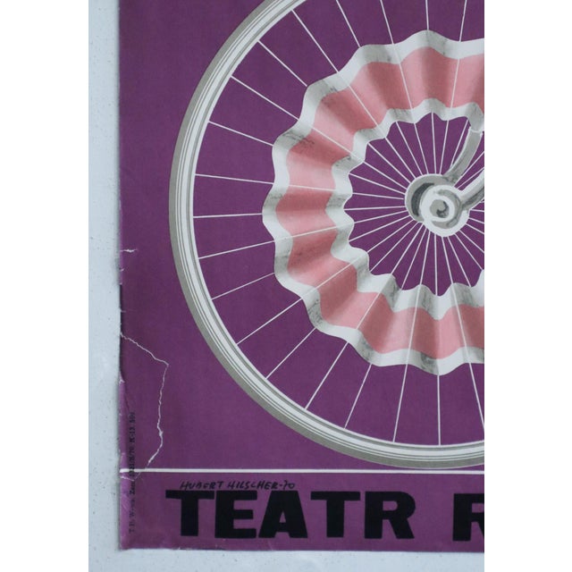 1970 Polish Circus Poster - Cyrk (Man on Unicycle) - Hilscher For Sale - Image 4 of 5