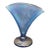 Vintage Fenton Blue Iridescent Glass Fan Vase by the Metropolitan Museum of Art For Sale
