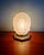 Art Deco nightlight in nickel-plated bronze with a frosted glass globe, 1920s-30s. The bronze is signed with the monogram...