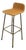Bar Stool with Wicker Seat by Dirk van Sliedrecht for Rohe Noordwolde For Sale
