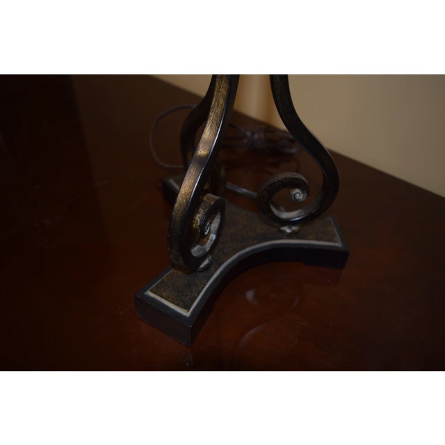 1990s Pair Pineapple Palm Tree Form Tall Table Lamps For Sale - Image 5 of 6