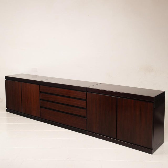 Mid-Century African Rosewood S11 Modular Sideboard by Angelo Mangiarotti, Italy, 1960s For Sale - Image 13 of 18