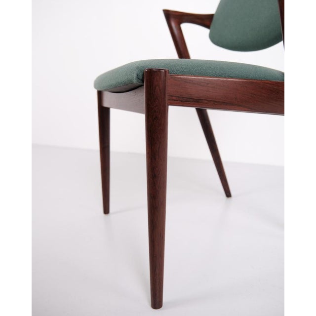 Vintage Model 42 Dining Chairs in Rosewood from Kai Kristiansen, 1960s, Set of 6 For Sale - Image 9 of 11