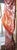 1980s 1980s Large 91" Flashed Red Molded Glass Wave Floor Sculpture on Steel Base For Sale - Image 5 of 13