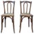 Set of French Cined Wooden Bistro Chairs For Sale
