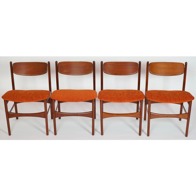 Rare Arne Hovmand Olsen Newly Upholster Dining Chairs Set of 4 For Sale - Image 11 of 18