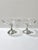 Pair of clear glass compotes with scalloped rims and weighted sterling silver bases. The glass bowls unscrew, converting...