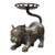 Late 19th Century Bronze Tiger-Form Fruit Tray, 2600g, Archaic Motifs, Sculptural Stand For Sale