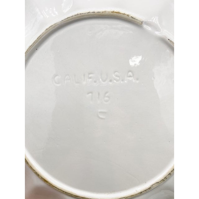 Mid Century California Pottery White Grape Vine Tureen With Ladle and Underplate For Sale - Image 9 of 12