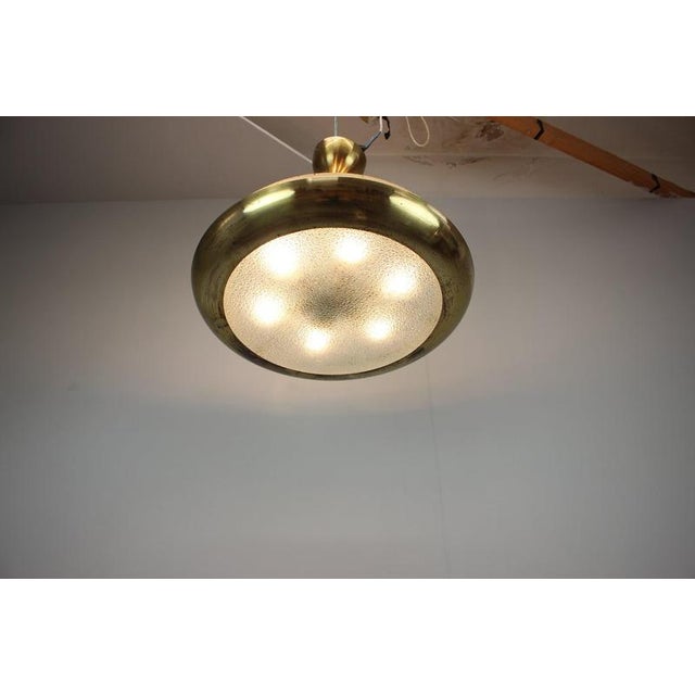 Vintage UFO Pendant Lamp by Josef Hůrka for Napako, Czechoslovakia, 1930s For Sale - Image 11 of 15