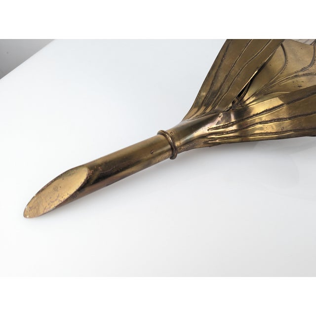 Brass Floral Leaf Wall Sconce, 1960s For Sale - Image 6 of 11