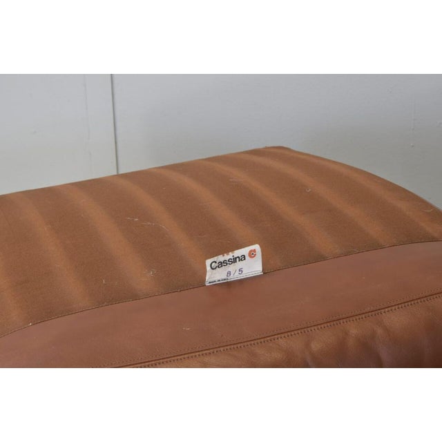 920 Armchair in Cognac Leather by Afra & Tobia Scarpa for Cassina, 1970s For Sale - Image 9 of 11
